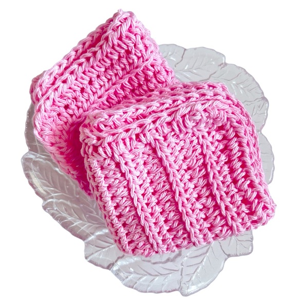 HAND CRAFTED Colorful  Crocheted All Purpose 100% Cotton Dish or Wash Cloths - Picture 4 of 6